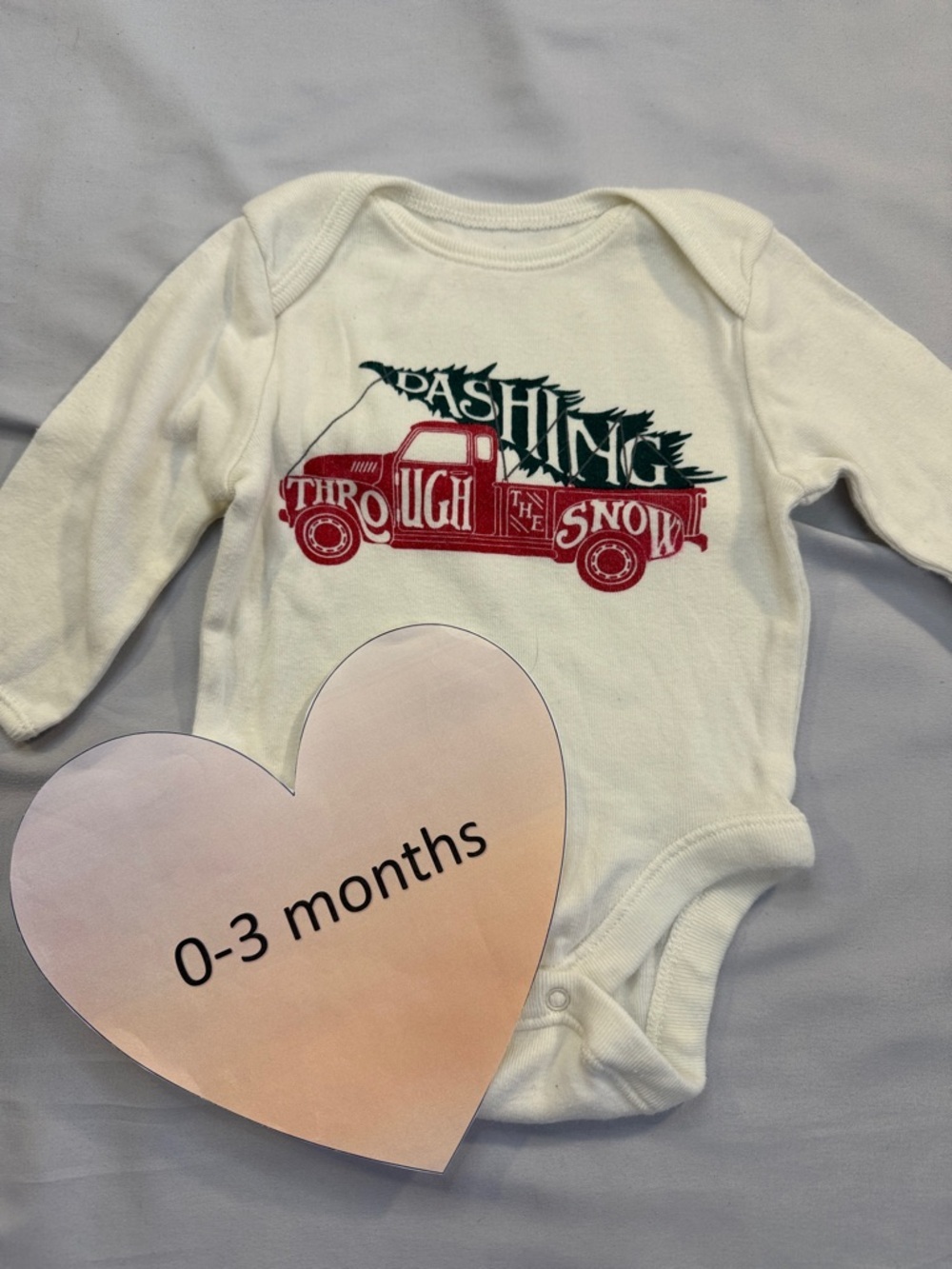 Old Navy - Cream and Red Kids One Piece/Onesie Top